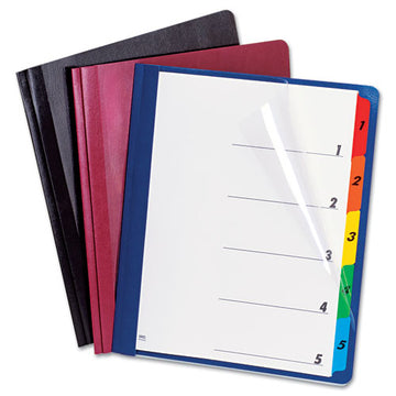 Oxford™ Extra-wide Clear Front Report Covers, Three-prong Fastener, 0.5" Capacity, 8.5 X 11, Clear-red, 25-box freeshipping - TVN Wholesale